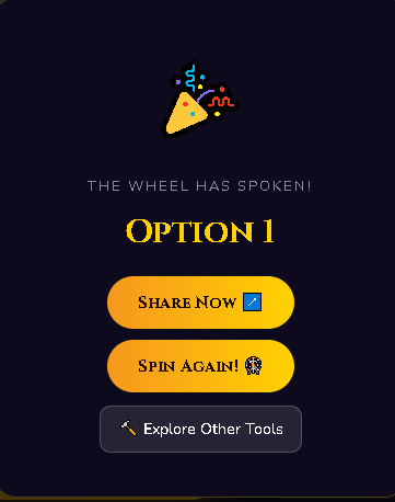Explore other tools after a spin